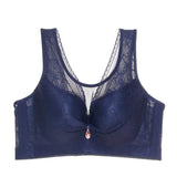Push Up Bras for Women Full Cup Vest Bra Brassiere Plus Size C / D Cup Black Blue