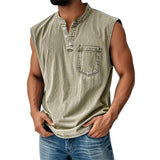 Explosion Sleeveless T-Shirt Young Men's Casual Trend Open The Door Wisht
