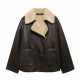 Women's 2025 Autumn And Winter New Street Fashion Fur Integrated Double-Sided