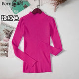 Autumn Winter Basic Turtleneck Knitting Bottoming Warm Sweaters 2022 Women's Pullovers Solid Minimalist Cheap