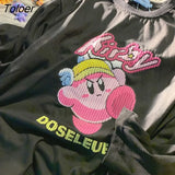 Harajuku Kawaii Cartoon Printed Long Sleeve Tops Summer Sweatshirt Teens Clothes Cotton Casual Pullovers New Korean