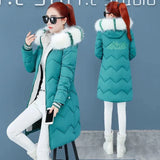 Jacket Hooded Winter Jacket Women Parkas 2021 New Women's Jacket Fur Collar Outerwear Female Plus Size 3XL Cotton