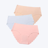 3 pcs/lot ! Seamless Panties Women Solid Sexy Underwear Mid Waist Briefs M to