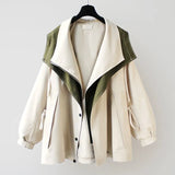 Collect Waist Long Trench Coat 2024 Korean Version Of The New High Class Women's Spring And Autumn Casual Popular Tooling Coat-Outfit