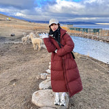 Cotton Clothes Female 2023 New Korean Version Loose Winter High Collar Long East Gate Over The Knee Down Cotton-Padded Jacket Coat-Outfit