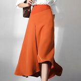 Irregular Folds Patchwork Skirt Female High Waist Asymmetrical Temperament Fashion Skirts For Women Autumn 2022