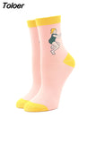Women Happy Funny Socks With Lattice Print Avocado Pizza Food Skateboard Harajuku Korean Simple Socks New Fashion