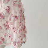 Women's Summer 2025 New Pure-Windy-Style Small Broth Skirt Embossed Lace Yarn Sling Pajamas