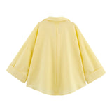 New Women's Fashion Set Simple Linen-Blend Long-Sleeved