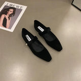 Retro With Skirt Velvet Mary Jane Women's Shoes Spring 2025 New Evening Wind Gentle Low Heel Single
