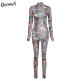 2021 Spring Skinny Women Jumpsuits Long Sleeve Stretchy Aesthetic Activewear Casual Sexy Club Streetwear Fashion