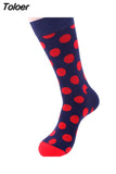 Classic Colorful Dot Printed Happy Socks Men Casual Combed Cotton Harajuku Socks Funny Crew Socks For