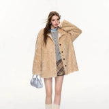 New Small Volcano Nunu Girl Set To Dye The Tip Of The Environmental Protection Fur Coat Women Winter Warm Hair Coat