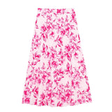 Printed Shirt 7484065 Flower Printed Flute Skirt 7484067 Set-Outfit