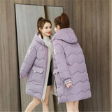 Quality Winter Jacket Women Parker Thick Down Cotton Jacket Large Size Mid-Long Hooded Outerwear Women Warm Winter