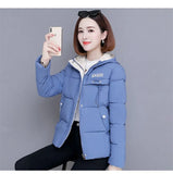 Coat Women 2020 Fashion Winter Jacket Women Cotton padded Parka Outwear Hooded Short Female Jacket Coat Plus Size