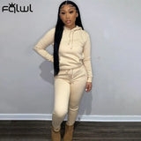 Streetwear 2 Two Piece Sets Womens Winter Outifits 2021 Sweatsuits For Women Long Sleeve Top Pants Skinny Matching