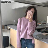 Long Sleeve Slim-fit Loose Sweater 2023 New-coming Autumn Winter O-neck Knitted Pullovers Sweaters Primer