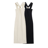 2025 New Dress Women's Hanging Neck French Design