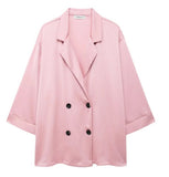 Women's INS Burst Wrinkles Blazer Blazer Casual Trousers
