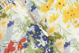 Retro French Yellow Green Floral Grass Print Spaghetti Strap Dress Sexy Women Lacing Up Sling Short Dresses Holiday Robe-Outfit