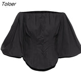Sexy Slim Off Shoulder Women Shirt Blouses Lantern Sleeve Tunic Female Top Laides Shirt Pleated Elegant White Blouse