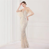 Sequin Strap Mermaid Long Evening