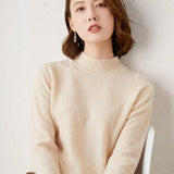 and Winter Pure Cashmere Turtleneck Sweater Women Casual Soft Elegant Sweater Knitted Pullover New Top Pull Femme