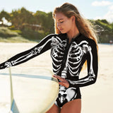 2025 New Swimsuit Women's Sense Sports Long-Sleeved Printed Surf