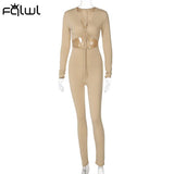 Summer Winter Sexy Black Womens Jumpsuit 2023 White Black Bandage Long Sleeve Bodycon Jumpsuits One Piece Outfits