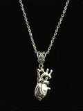 Grunge Heart Pendant Necklace-Outfit