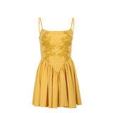 Summer 2024 New Hip Skirt Fashionable Style Lace Features Suspender Fluffy Dress Women-Outfit