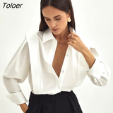 Sleeve Cotton Woman Shirt Streetwear Vintage Chic White Blouses Women Casual 2023 Solid Button Up Shirts Ladies Tops