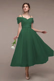 New Mesh Women's Dress Sexy One-Word Wedding Bridesmaid