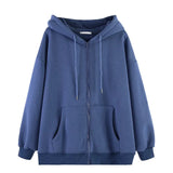 Women's Jacket Coat Hip Hop Y2K Angel Dark Print Hoodies Coat Streetwear Autumn Punk Zip Up Hooded Sweatshirt