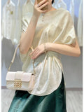 The Summer Of 2023, A Minority Design Feels French Blouses, Light Extravagance, Fashion, Aging, Beautiful New Chinese Style White Jacquard Shirts.-Outfit