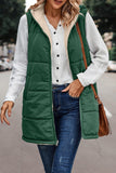 New Solid-Color Hooded Cotton Vest Wears Both Sides Of The Warm Cardigan Wind