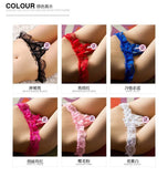 Tiches Night Vows Lace T-Throed Trousers Pearls Trousers Women Feel Transparent Hot Free To Take Off T-Trousers Large