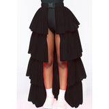Tutu Skirt Summer Mesh Tulle High Waist Tutu Bustle Skirts Dancing Skirt Ball Gown Solid Color Streetwear Ladies