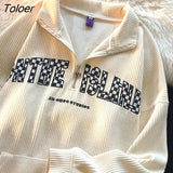 Long Sleeve Spring Autumn Women Sweatshirt Letter Embroidery Fashion Casual Pullover Hoodie Pullover for
