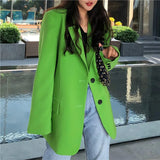 Minimalist Casual Blazer For Women Notched Long Sleeve Solid Temperament Blazers Female Fashion New Clothing