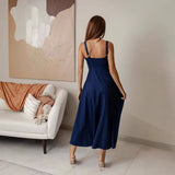 Suspension Dresses 2025 Summer Fashion Sexy Roll-Sleeveless Denimable Dresses For