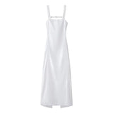 New Style Socialite Stylish Square Collar Vest Evening Dress With Bare Back Sequined Dress-Outfit