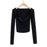 autumn women solid thin sweater long sleeve elegant office lady knitted jumper tops