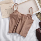 Women Sling New Summer Fashion All-match Soft Chic Crop Top Womens Casual Knitting Camis Breathable Slim High