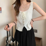 Fashion Fashion Short Strap Design Knitted Sling Vest New Niche Sleeveless