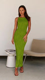 Spring And Summer Women's Bare Water Corrugated Sleeveless Sexy Dress Bodyed Hip