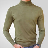 Men's Spring And Autumn Thin High-Necked Knitted T-Shirt Long-Sleeved Slim Sweater