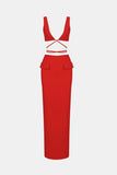 V Tie Back Bralette and Split Maxi Skirt