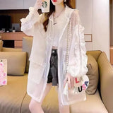 Clothing Sequined Pockets Shirt Casual Hooded Spring Summer Zipper Ruffles Spliced Korean Shirring Drawstring Midi